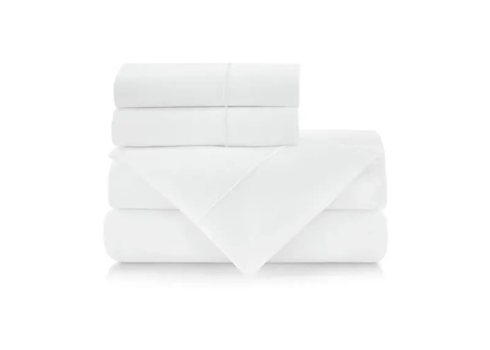 Classic Line Sheet Set - White, 300 Thread Count, Egyptian Cotton Sateen, Soft and Luxurious