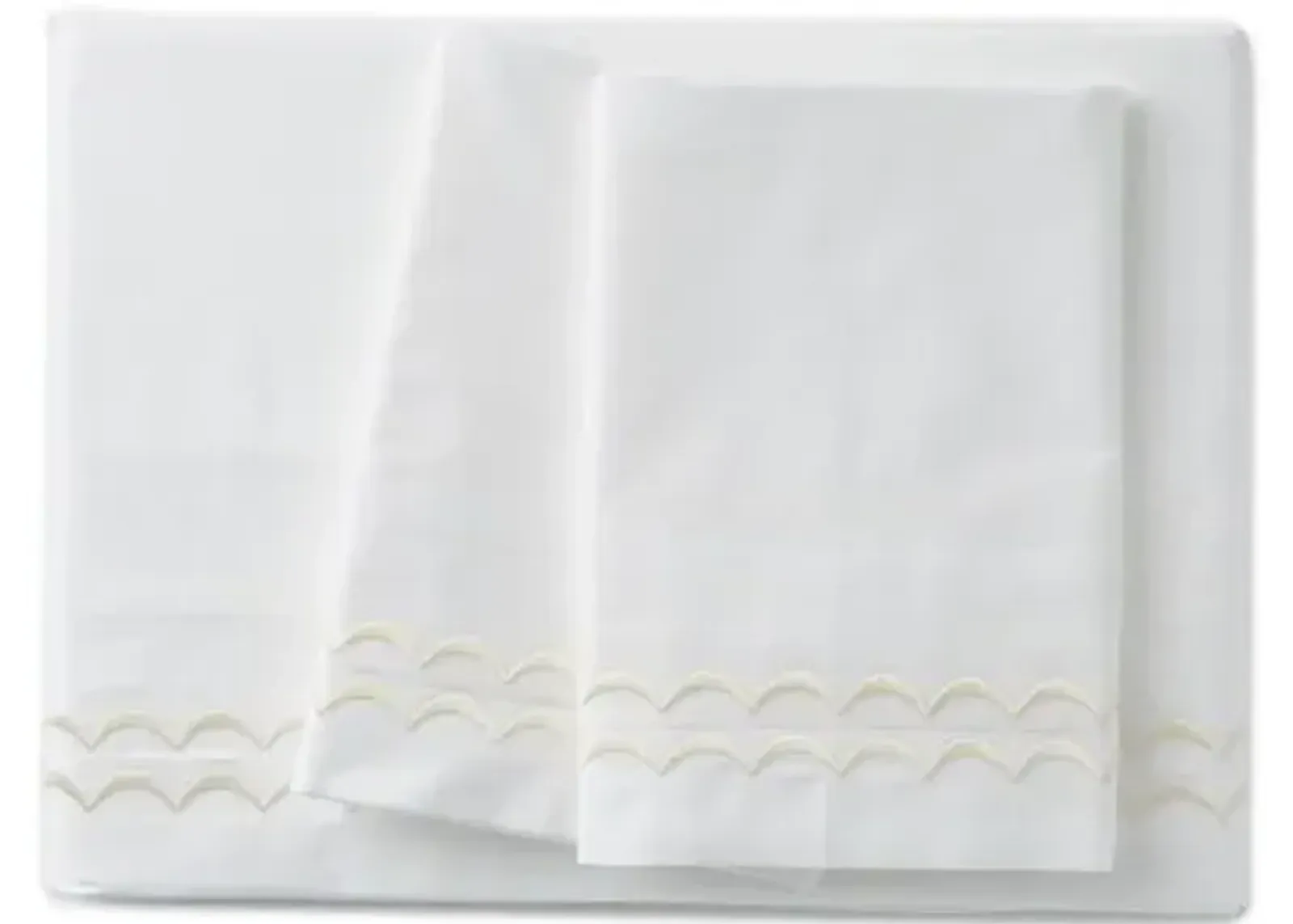 Rosemary Sheet Set - Ivory, 300 Thread Count, Egyptian Cotton Sateen, Soft and Luxurious