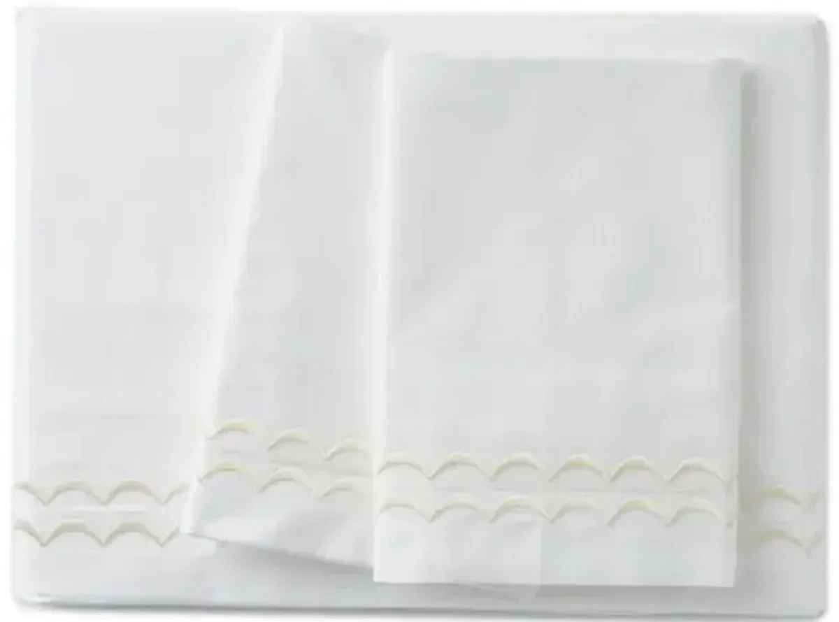 Rosemary Sheet Set - Ivory, 300 Thread Count, Egyptian Cotton Sateen, Soft and Luxurious