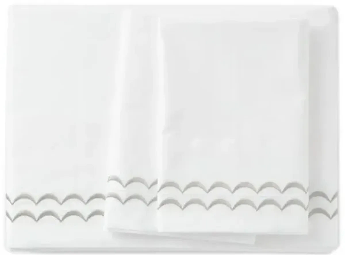 Rosemary Sheet Set - Silver, 300 Thread Count, Egyptian Cotton Sateen, Soft and Luxurious