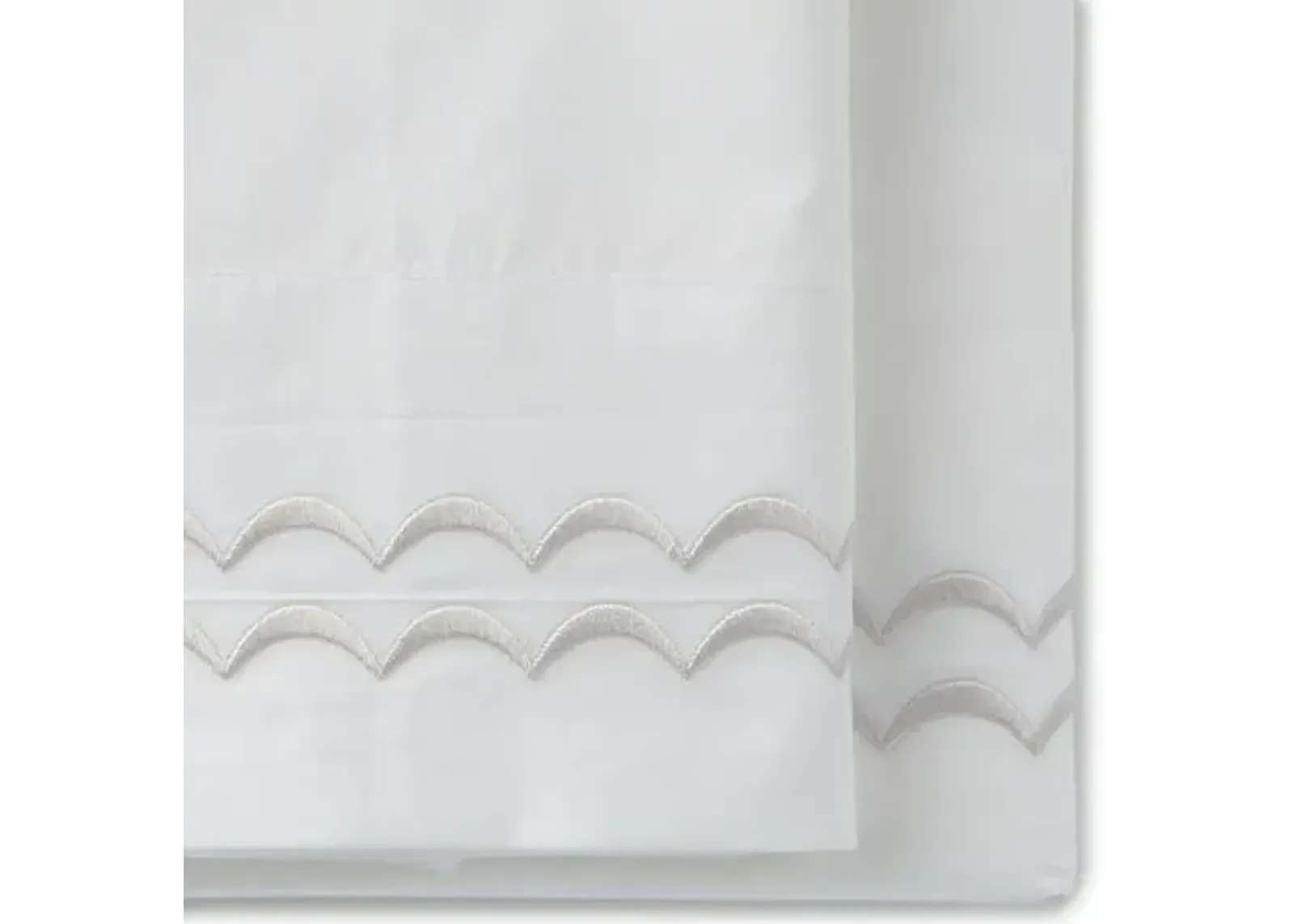 Rosemary Sheet Set - Silver, 300 Thread Count, Egyptian Cotton Sateen, Soft and Luxurious