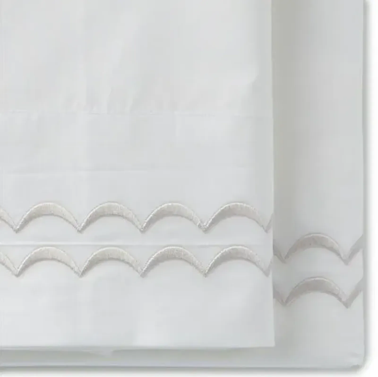 Rosemary Sheet Set - Silver, 300 Thread Count, Egyptian Cotton Sateen, Soft and Luxurious