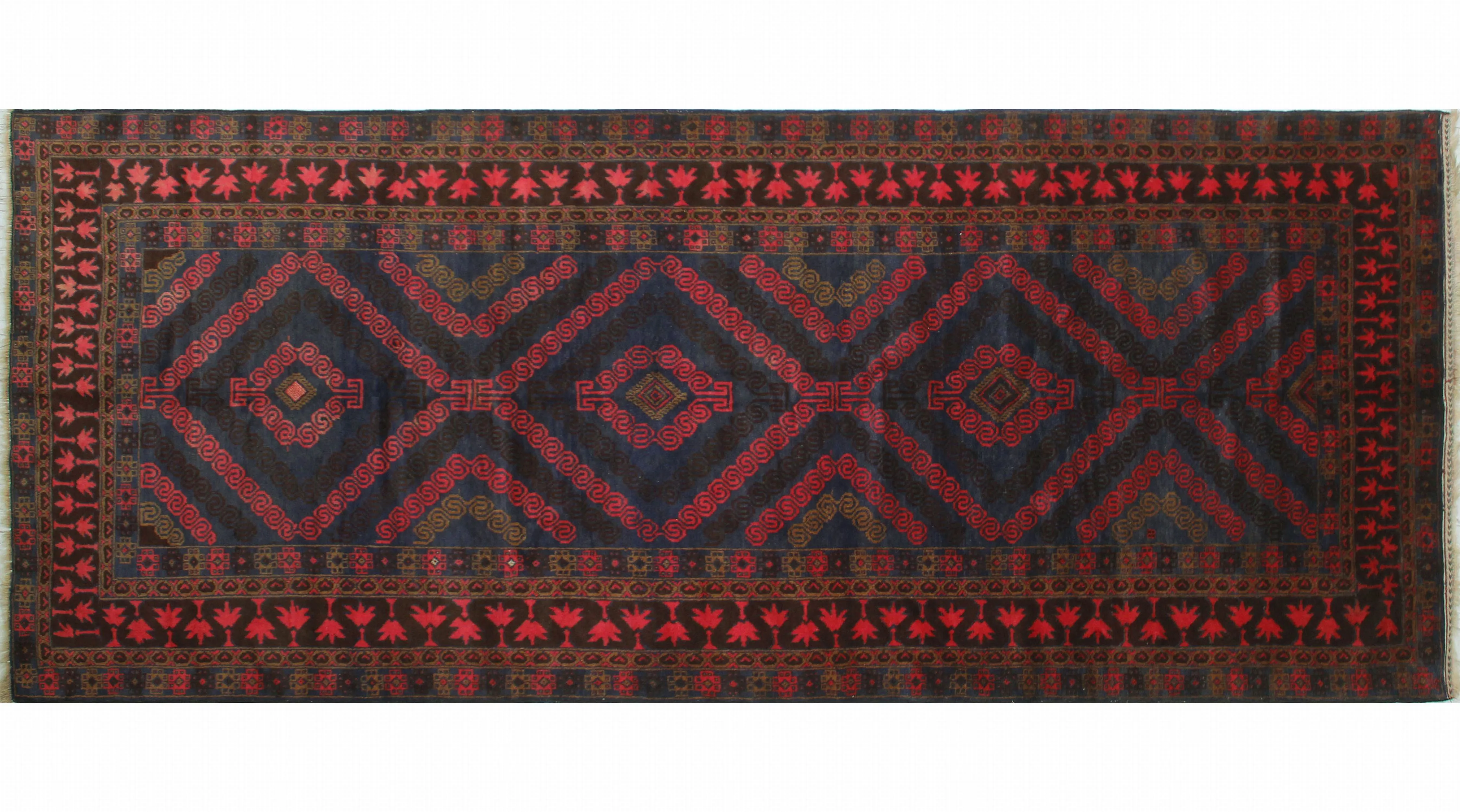 Balochi Runner - 5'2 x 12'5 - Noori Rug - Blue - Blue