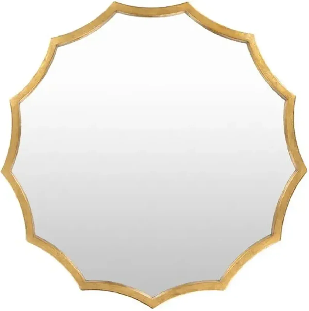 Dorinda 30" Round Wall Mirror - Gold