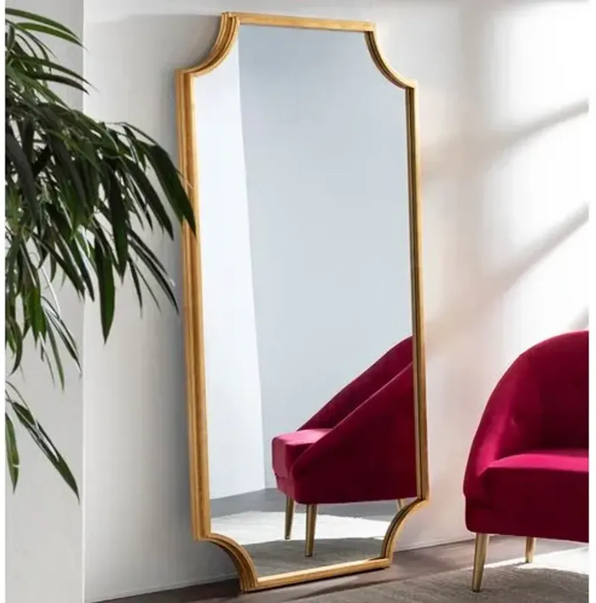 Kelly Floor Mirror - Gold