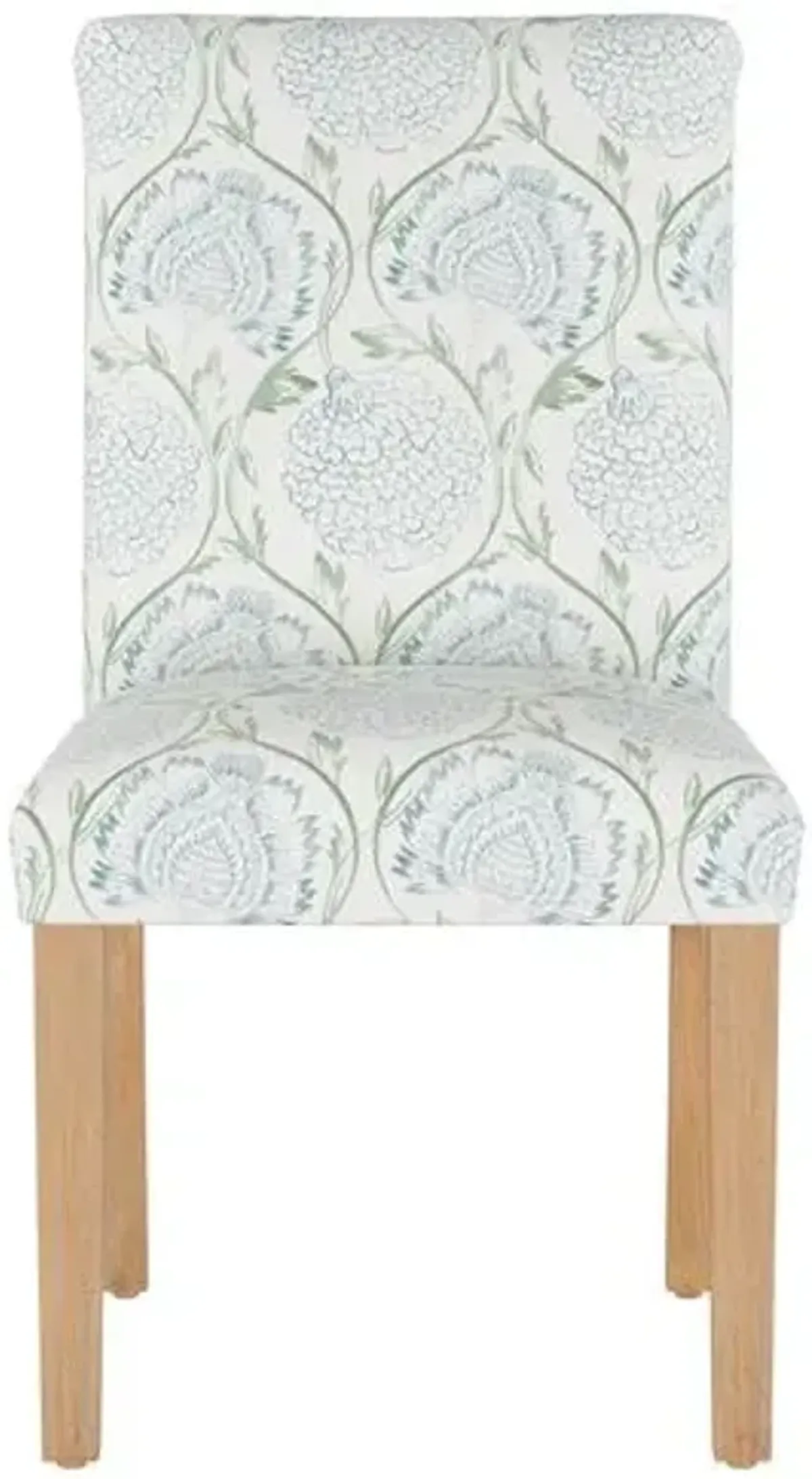 Shannon Side Chair - Ranjit Floral - Handcrafted - Green