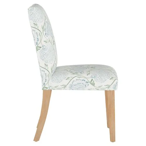 Shannon Side Chair - Ranjit Floral - Handcrafted - Green