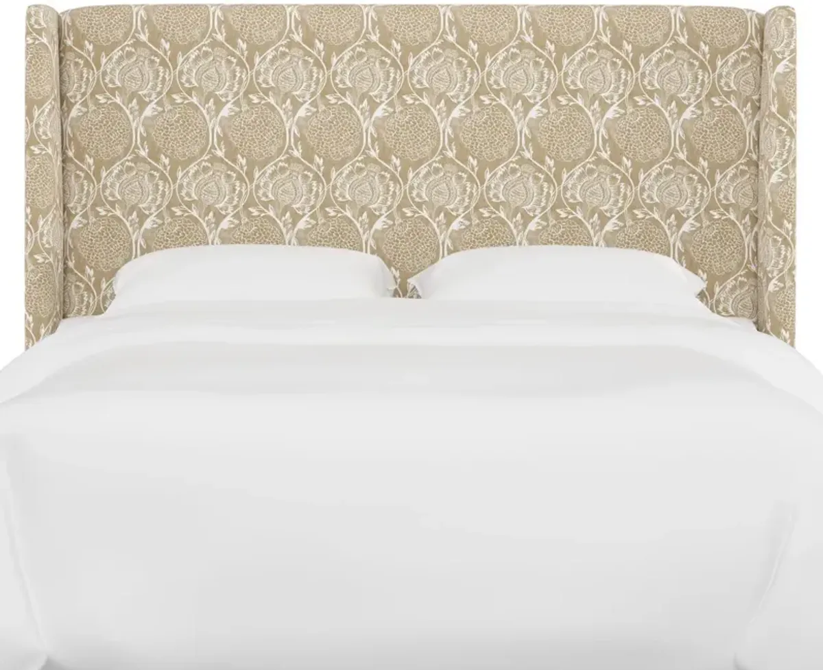 Kelly Wingback Headboard, Ranjit Floral