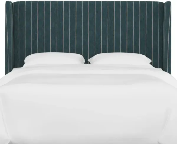 Kelly Wingback Headboard, Fritz Indigo