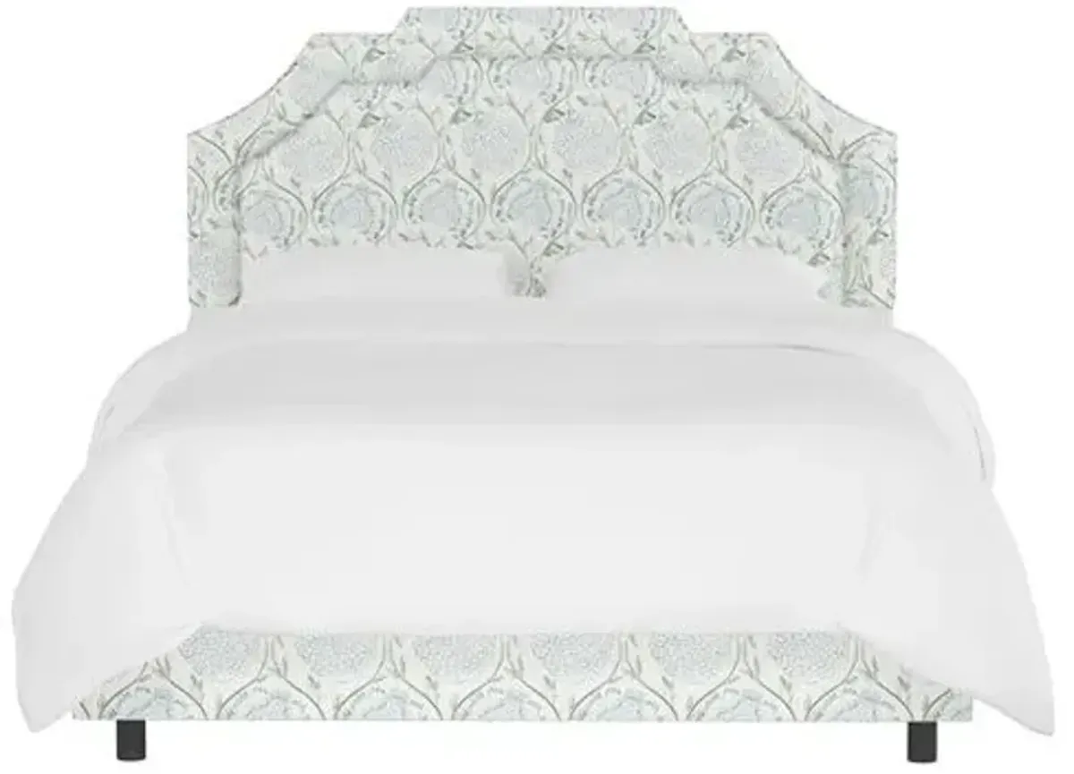 Lola Bed - Ranjit Floral - Handcrafted - Green