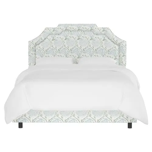 Lola Bed - Ranjit Floral - Handcrafted - Green
