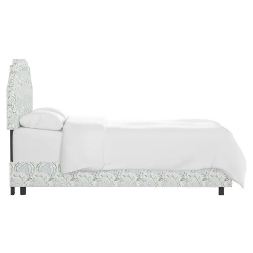 Lola Bed - Ranjit Floral - Handcrafted - Green