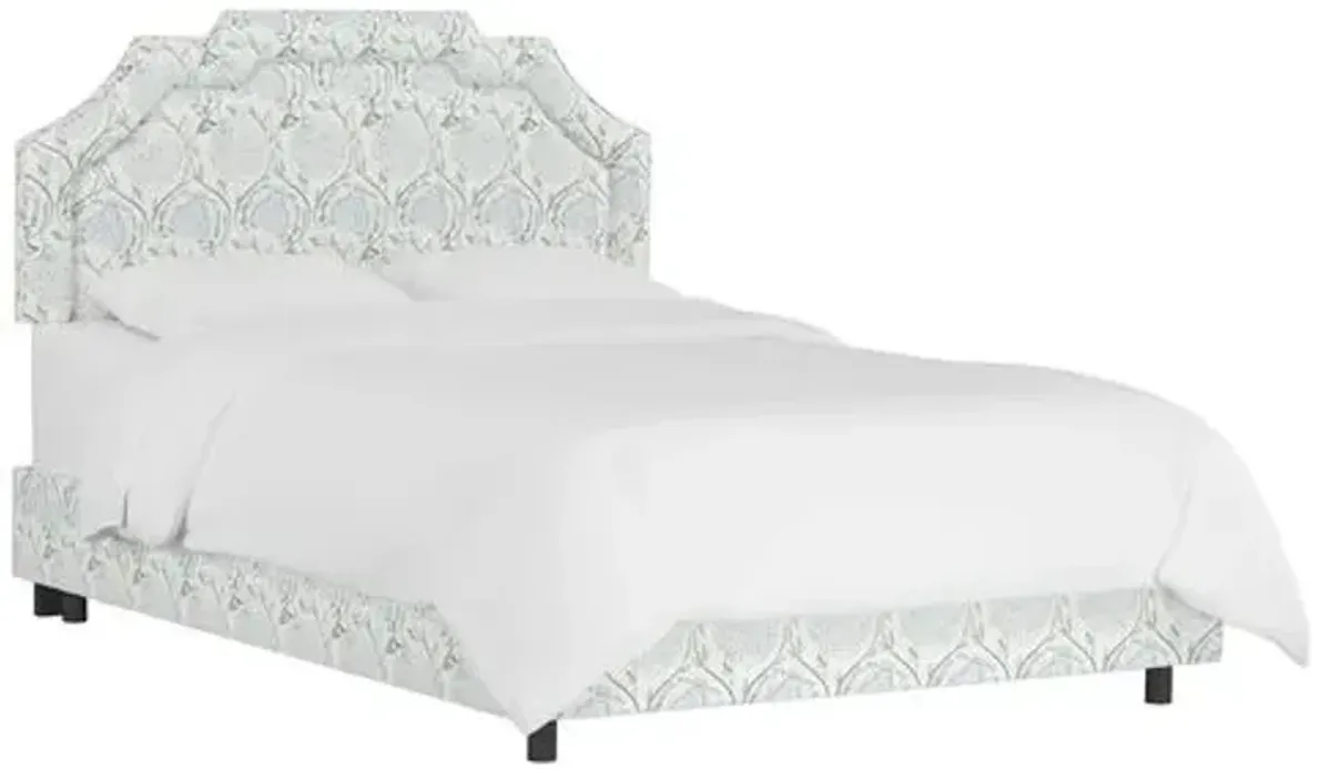 Lola Bed - Ranjit Floral - Handcrafted - Green