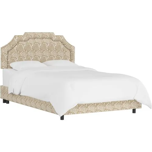 Lola Bed - Ranjit Floral - Handcrafted - Beige