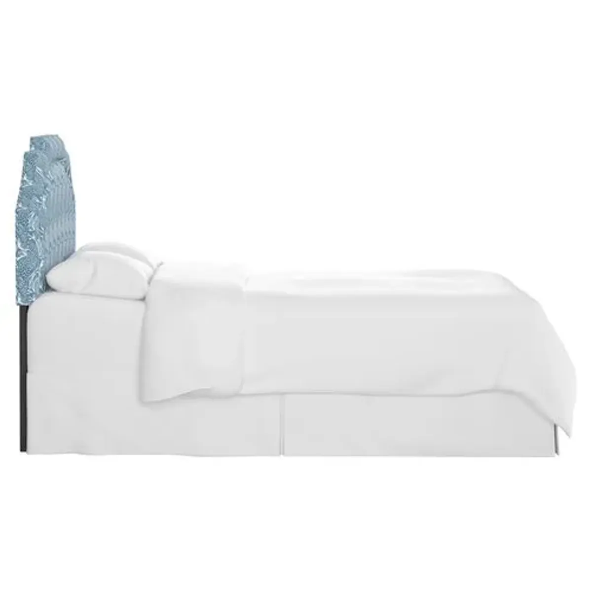 Lola Headboard - Ranjit Floral - Handcrafted - Blue