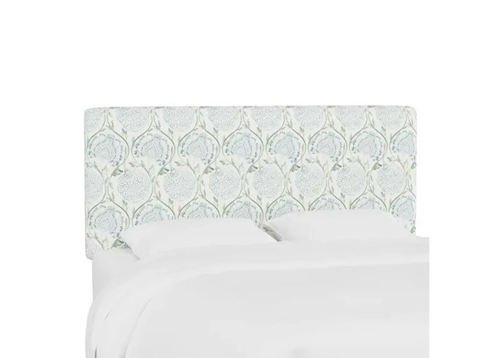 Novak Headboard - Ranjit Floral - Handcrafted - Green