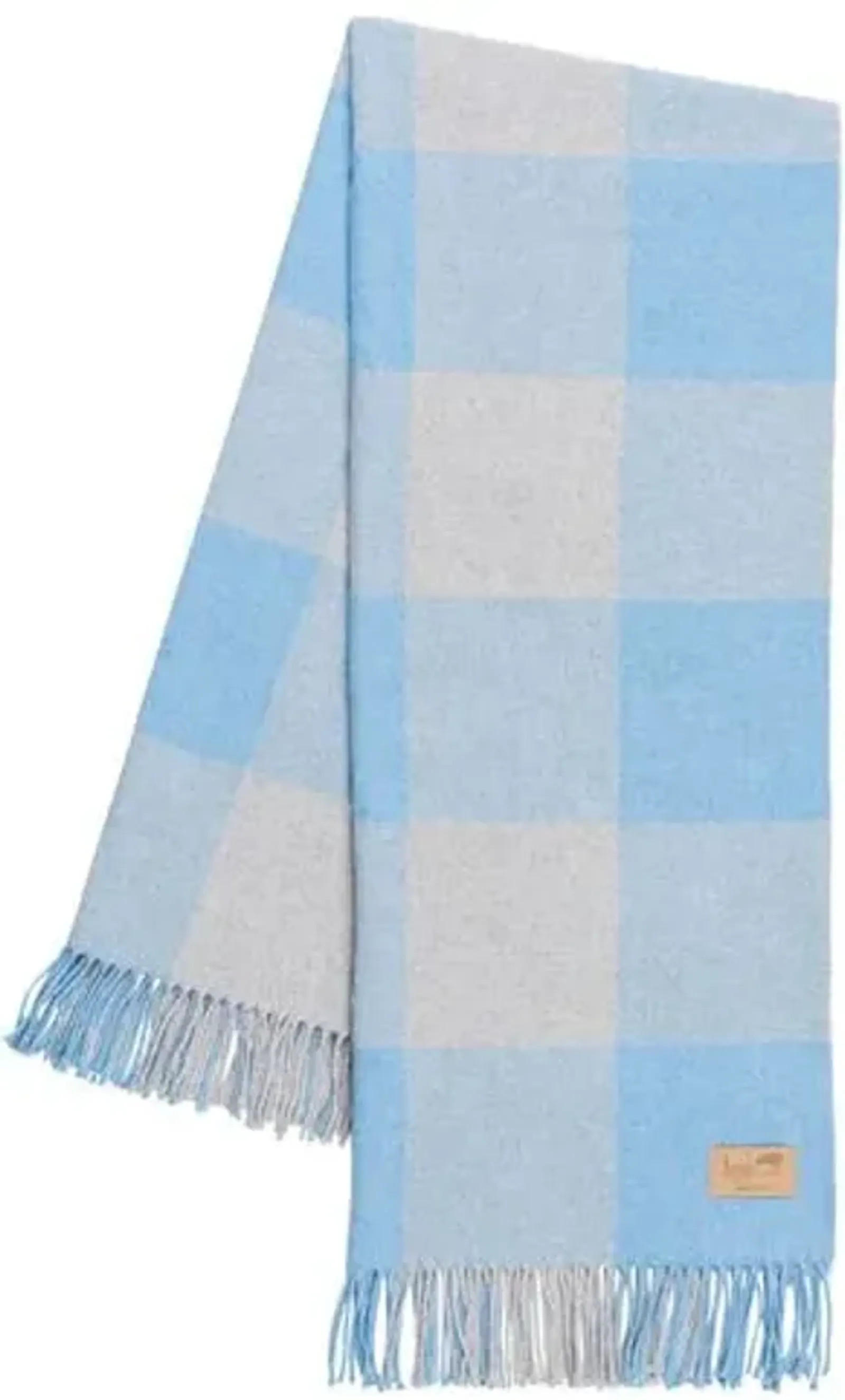 Buffalo Check Throw - Lands Downunder - Blue, Fringed