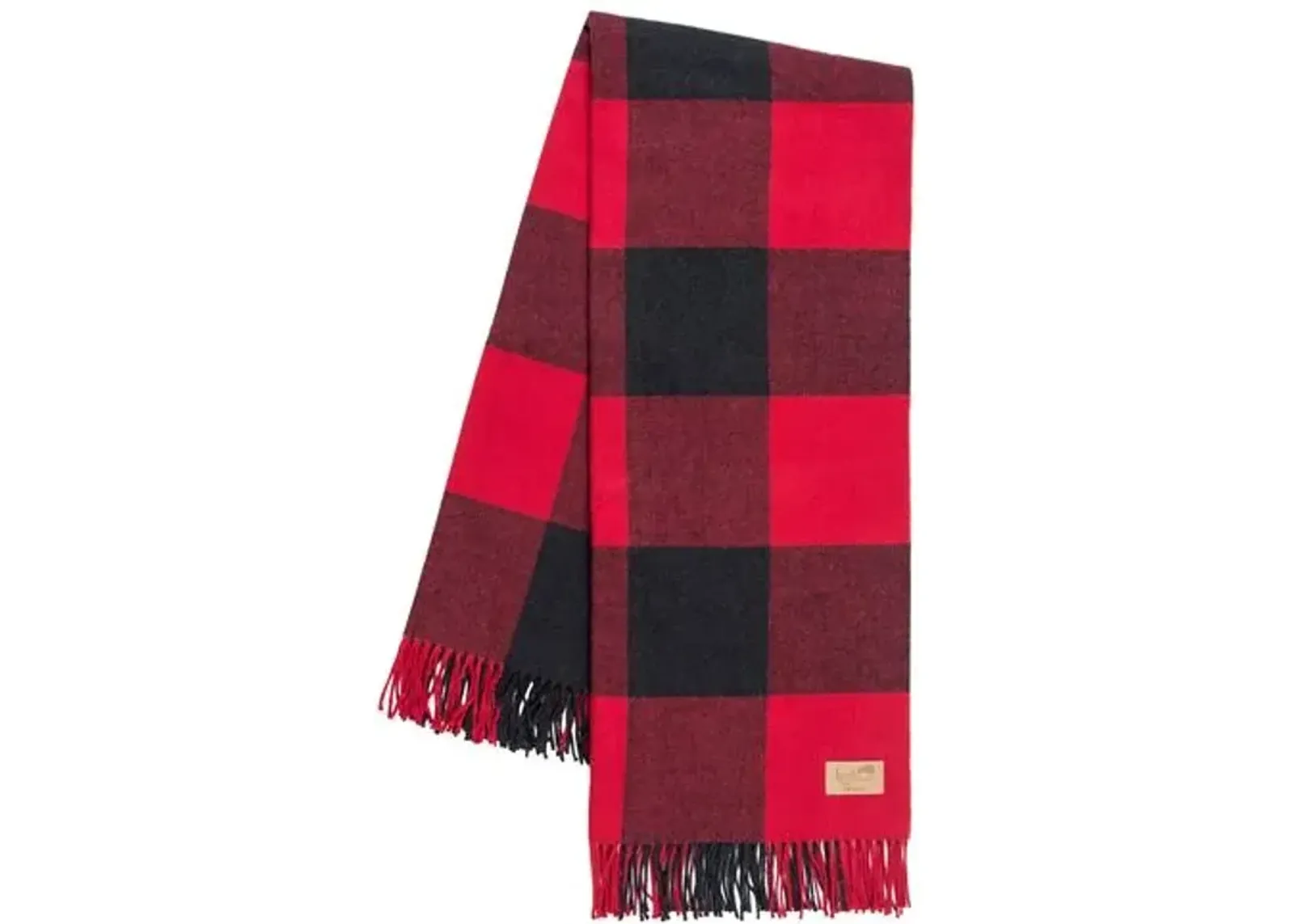 Buffalo Check Throw - Lands Downunder - Red, Fringed