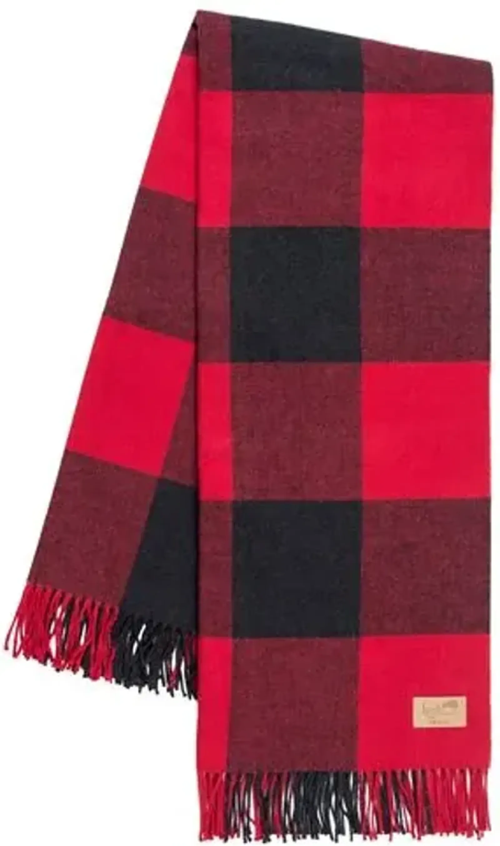 Buffalo Check Throw - Lands Downunder - Red, Fringed