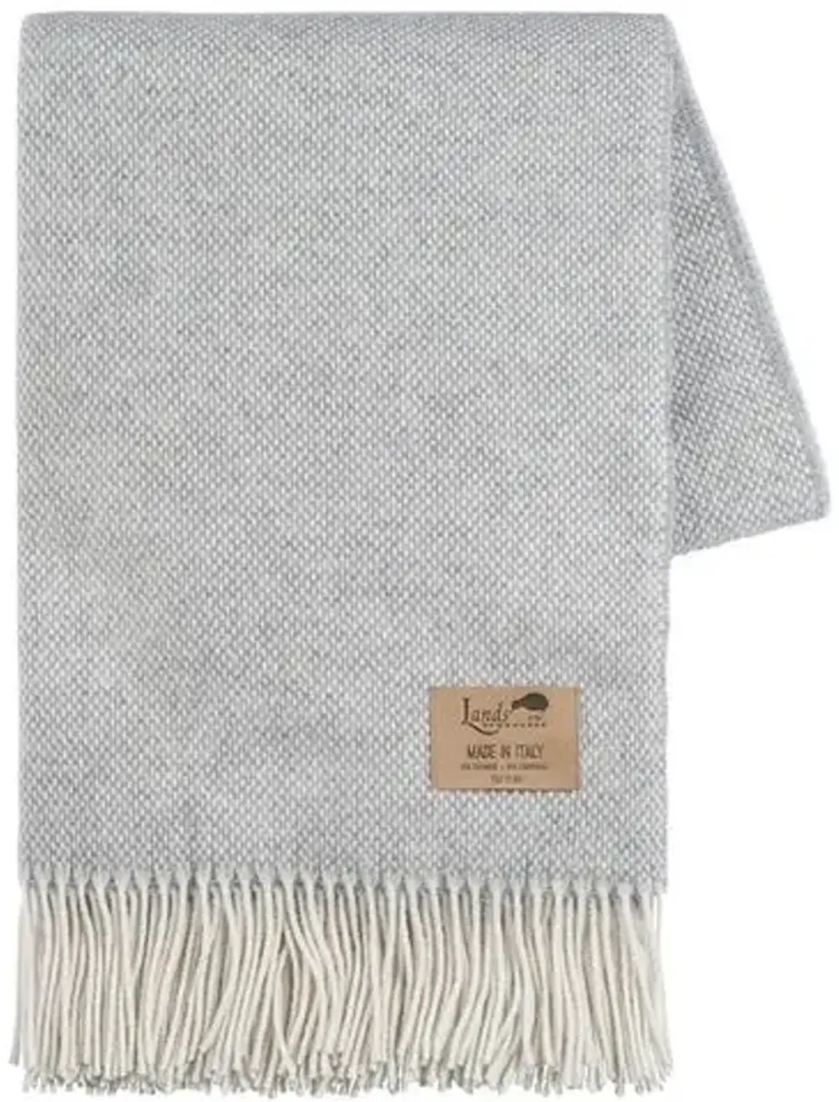 Juno Cashmere Throw - Lands Downunder - Gray, Fringed