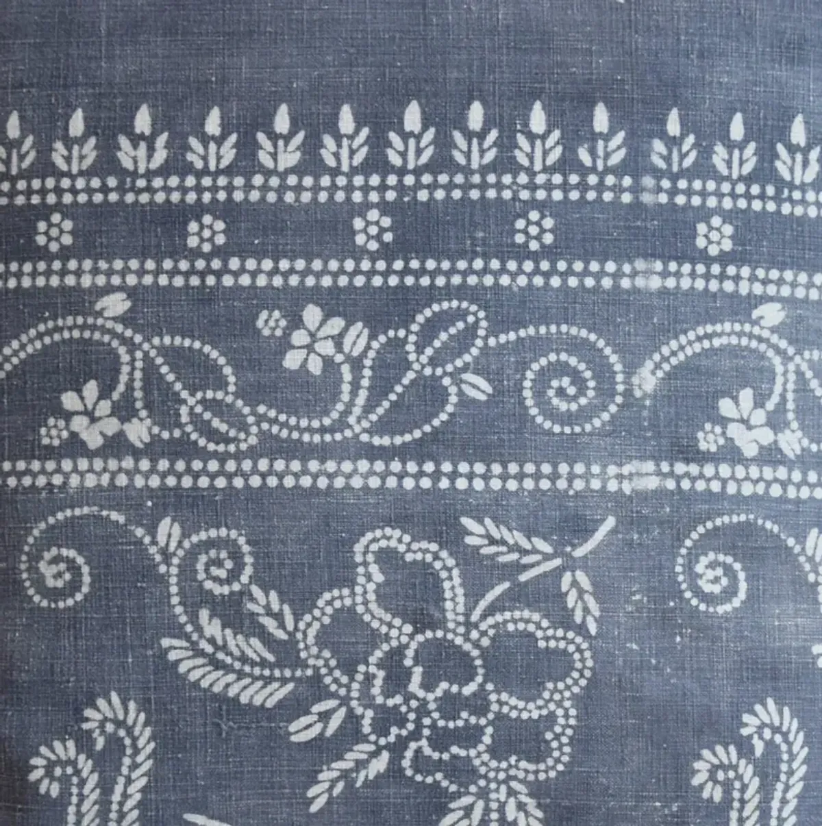 Gray & White Batik Chinoiserie Pillow