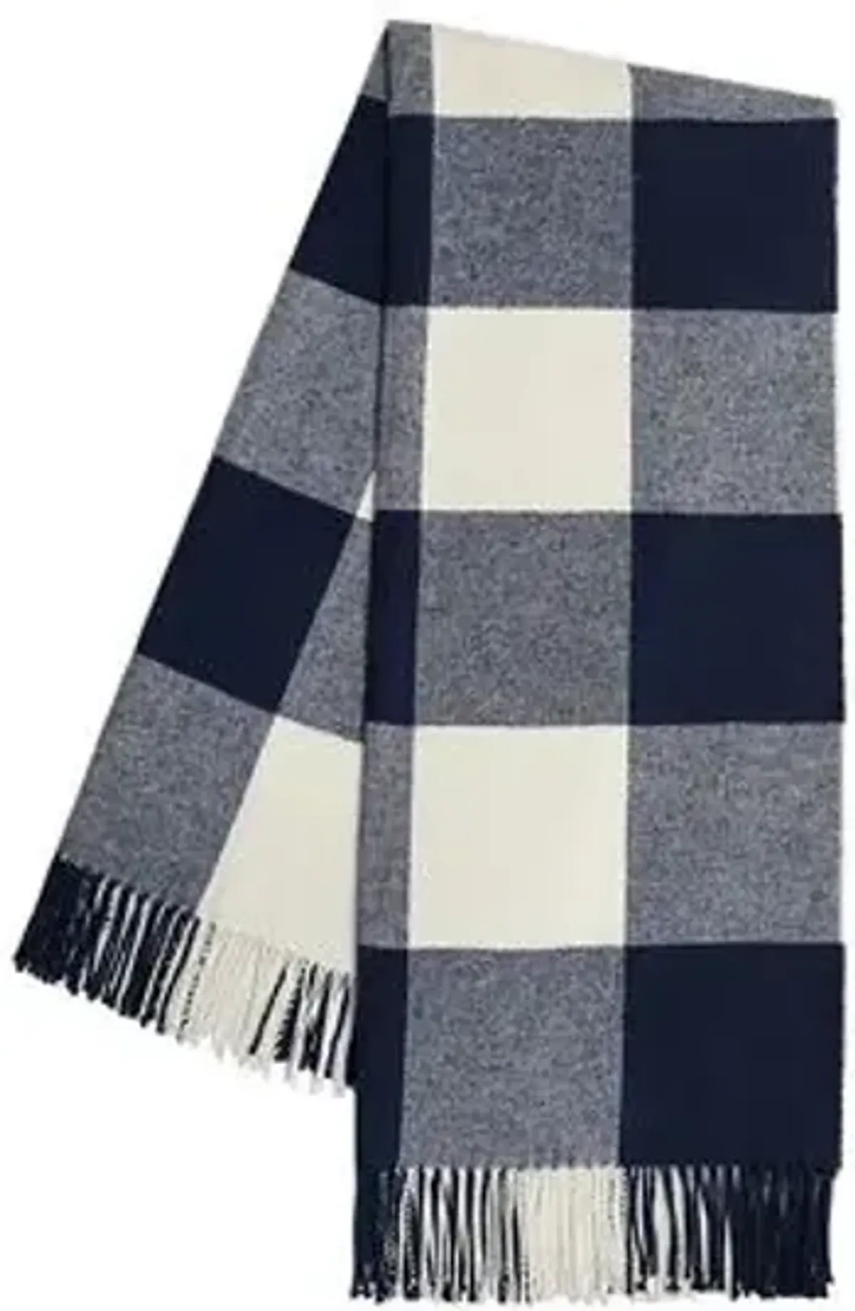 Buffalo Check Throw - Lands Downunder - Blue, Fringed