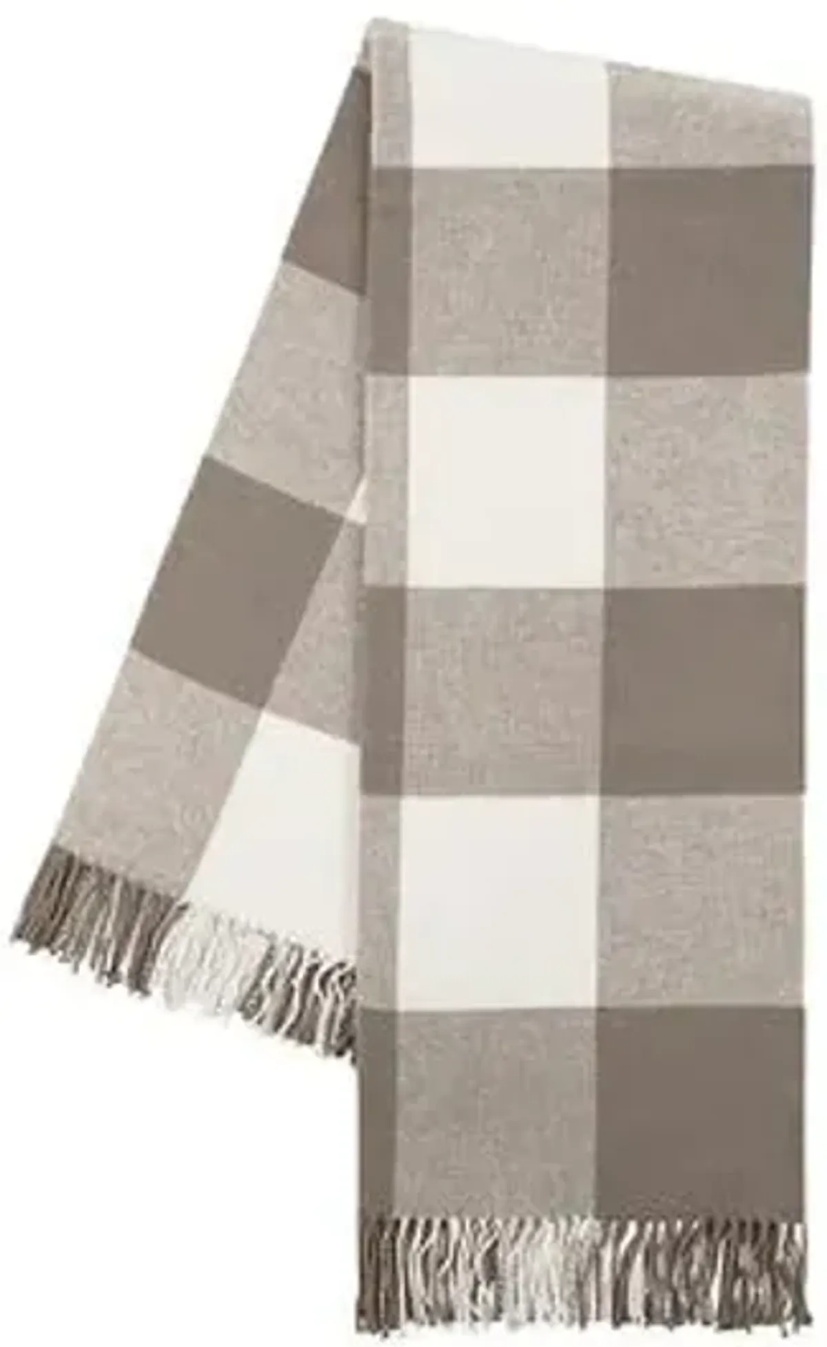 Buffalo Check Throw - Lands Downunder - Brown, Fringed