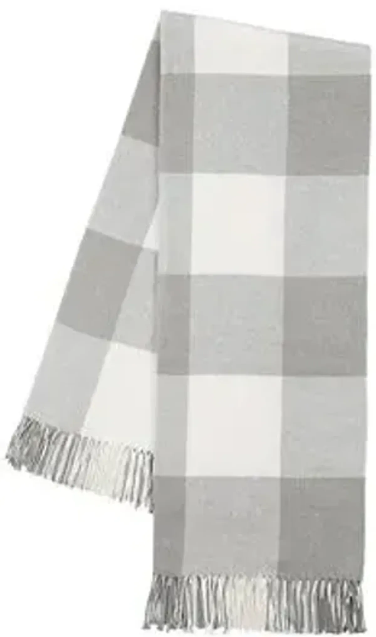 Buffalo Check Throw - Lands Downunder - Gray, Fringed