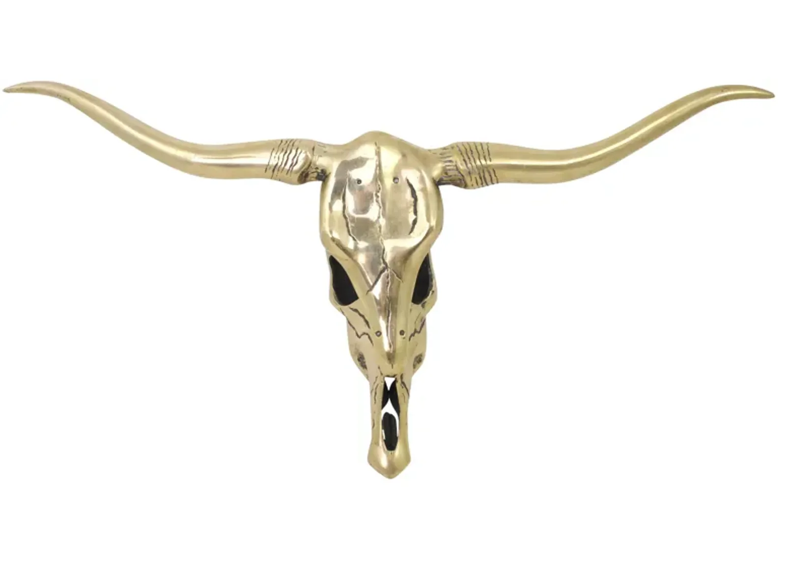 Brass Longhorn Wall Sculpture - G3Q Designs - Gold