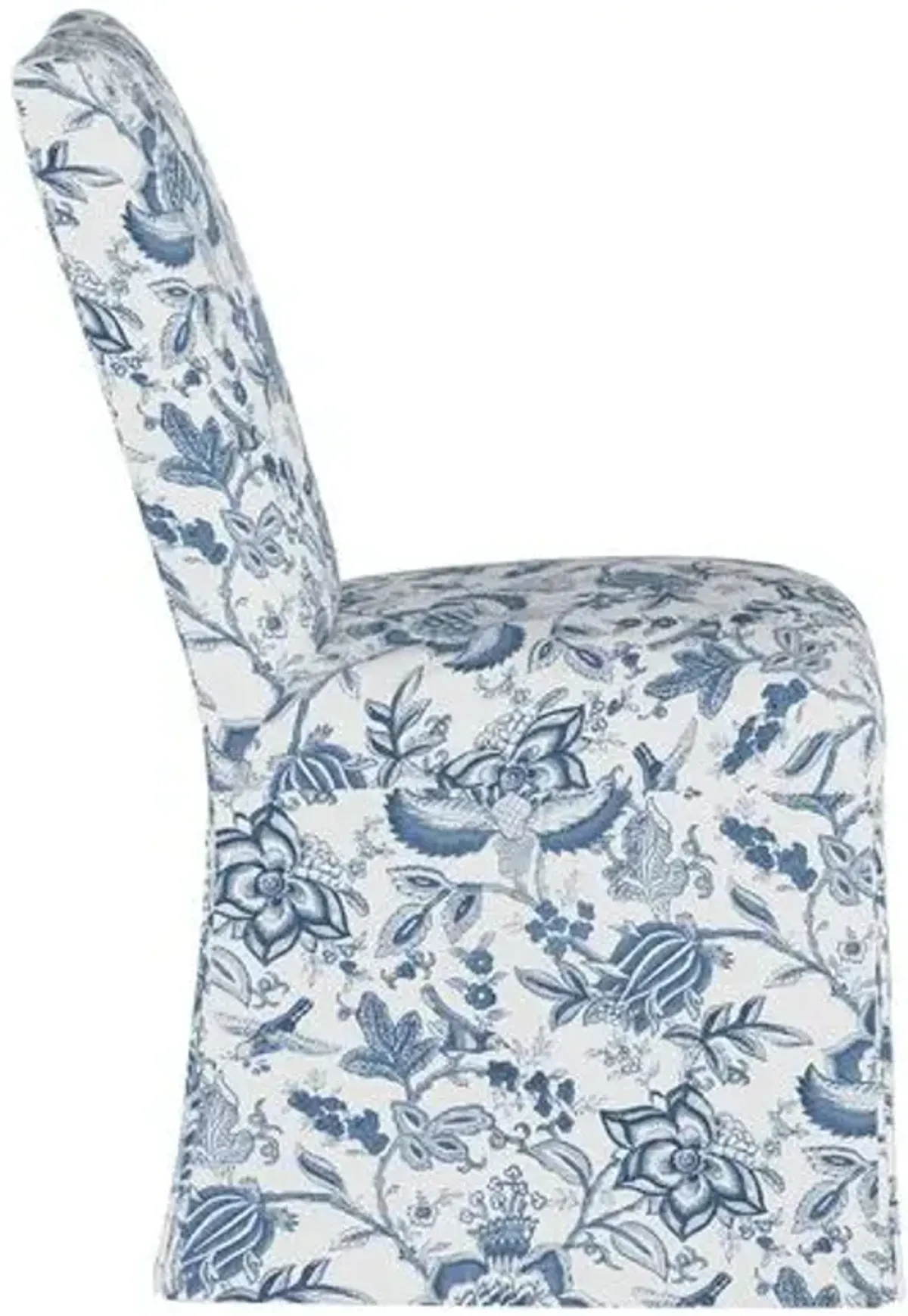 Owen Slipcover Side Chair - Prairie Floral - Handcrafted - Blue