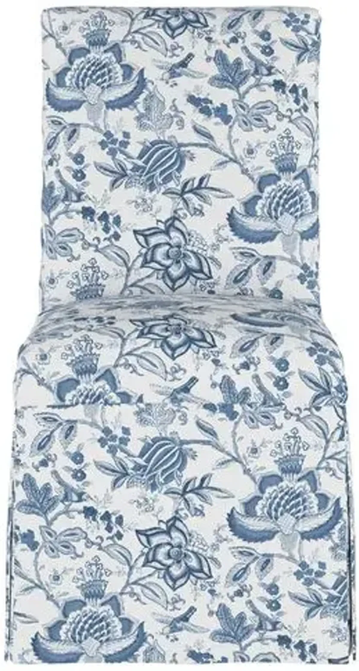 Owen Slipcover Side Chair - Prairie Floral - Handcrafted - Blue