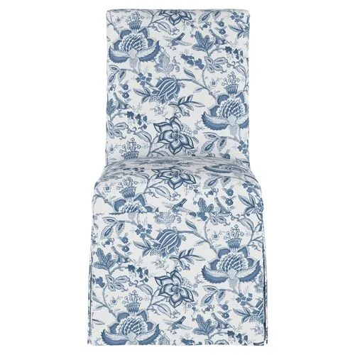 Owen Slipcover Side Chair - Prairie Floral - Handcrafted - Blue