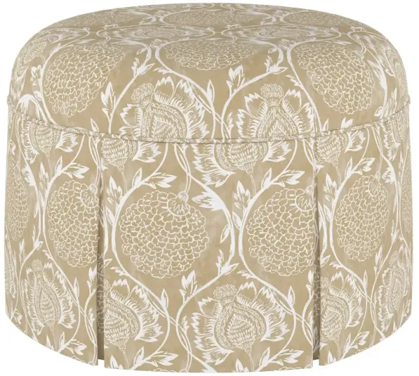 Liza Skirted Ottoman, Ranjit Floral