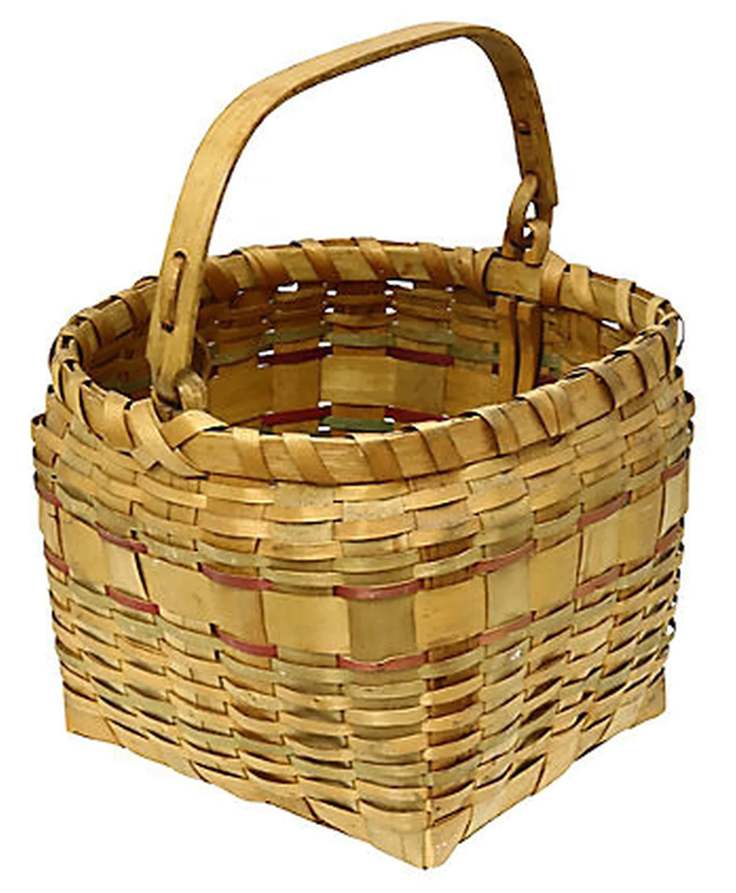 Maine Indigenous Swing-Handle Basket - New England Mercantile - Brown