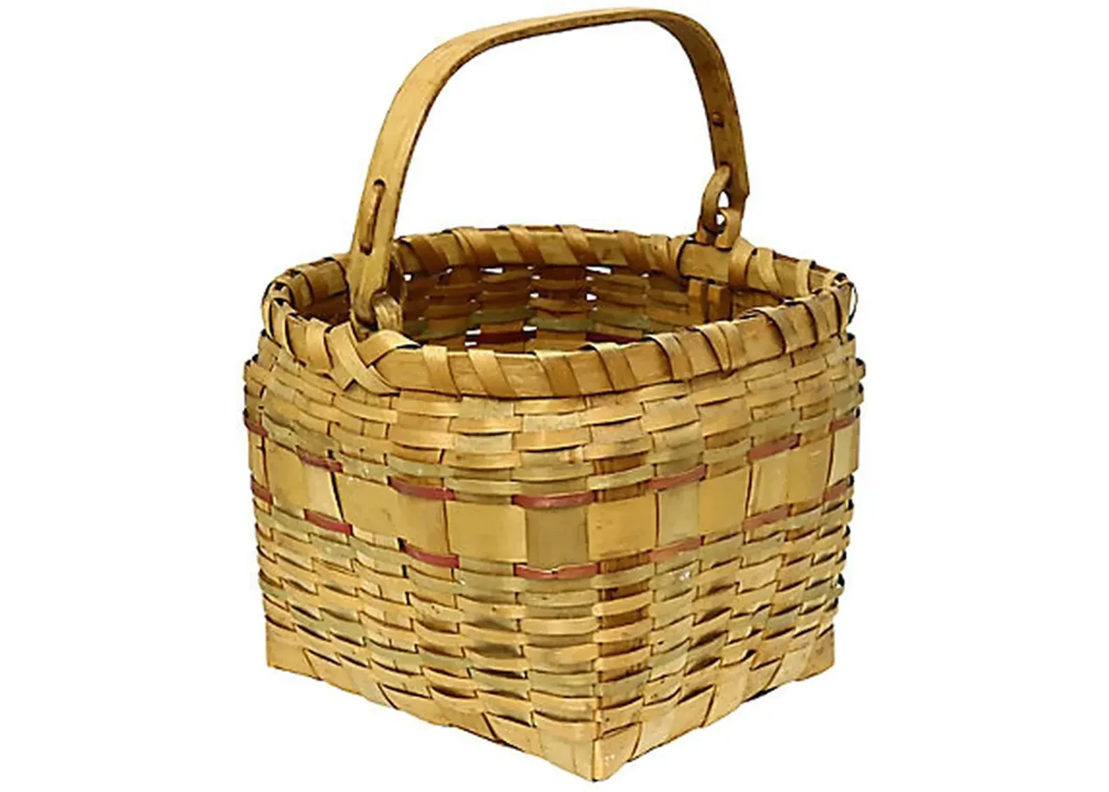 Maine Indigenous Swing-Handle Basket - New England Mercantile - Brown