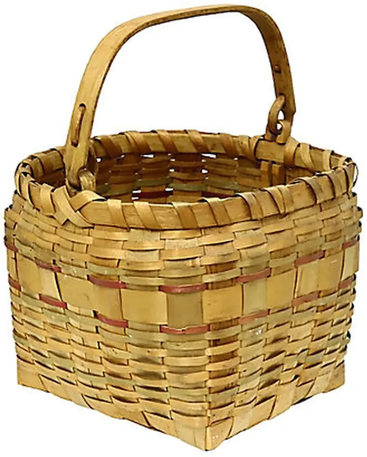 Maine Indigenous Swing-Handle Basket - New England Mercantile - Brown