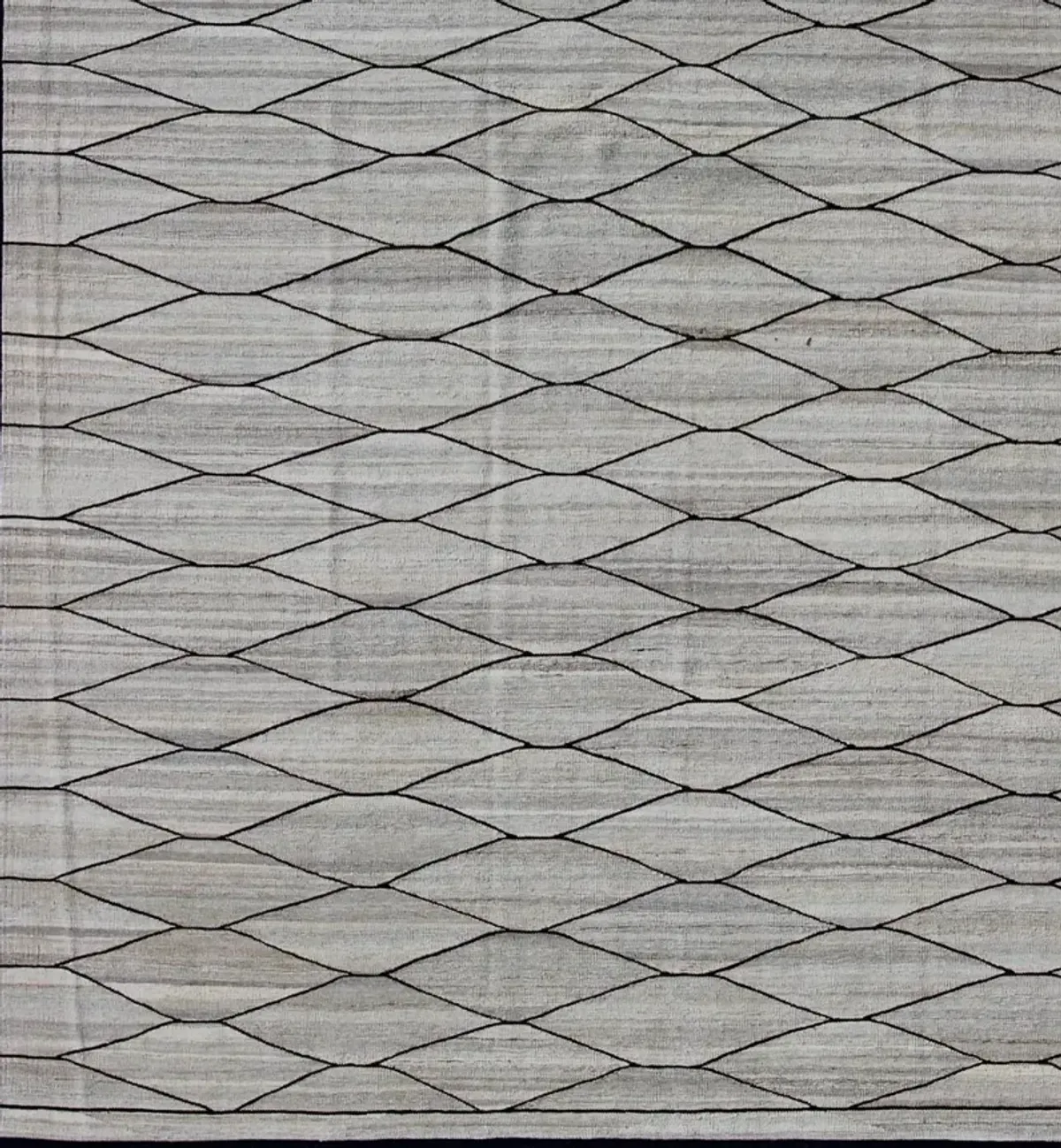 Diamond Kilim - 10'1" x 13'6" - Keivan Woven Arts - Gray