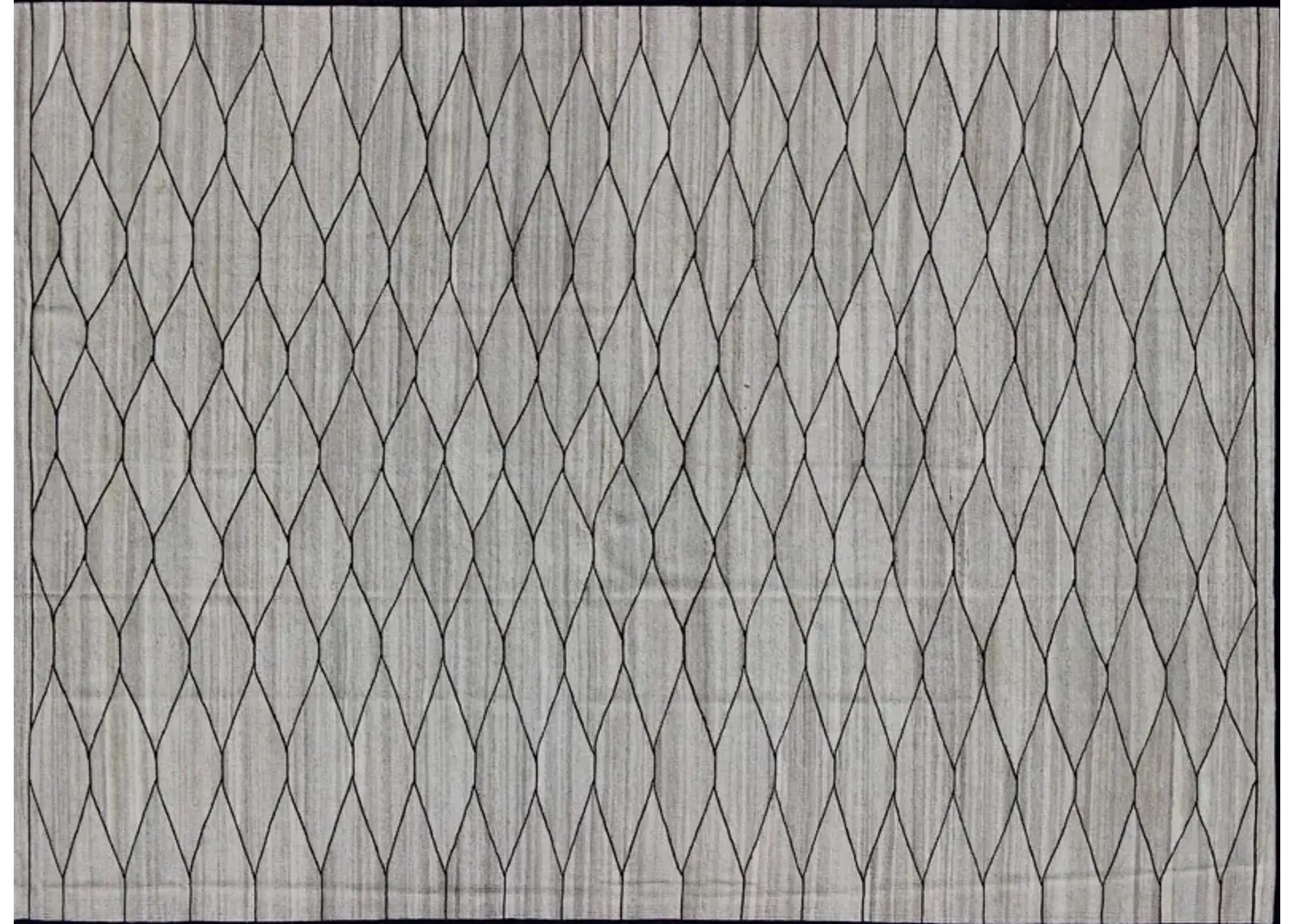 Diamond Kilim - 10'1" x 13'6" - Keivan Woven Arts - Gray