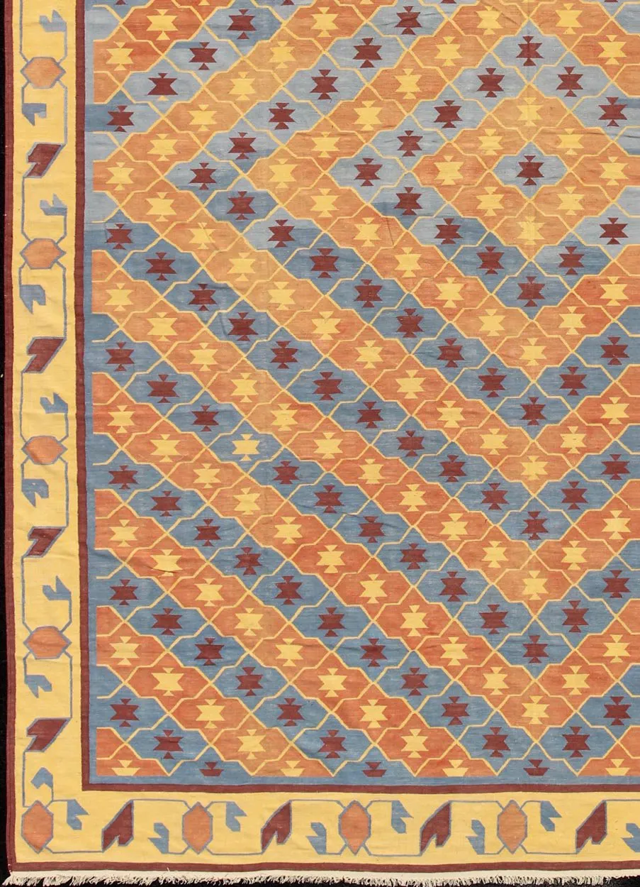 Cotton Dhurrie - 12' x 15'8" - Keivan Woven Arts - Orange