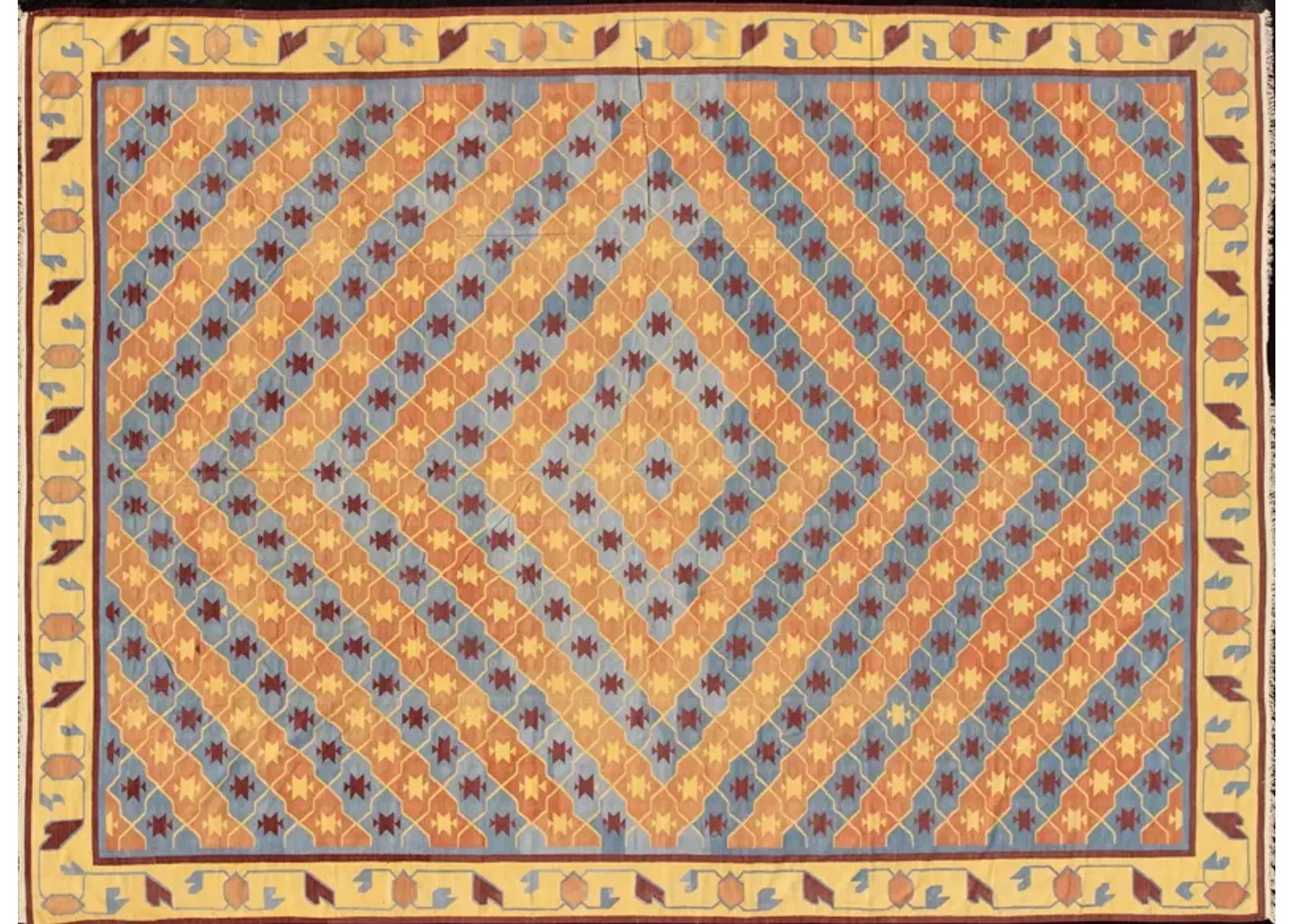 Cotton Dhurrie - 12' x 15'8" - Keivan Woven Arts - Orange