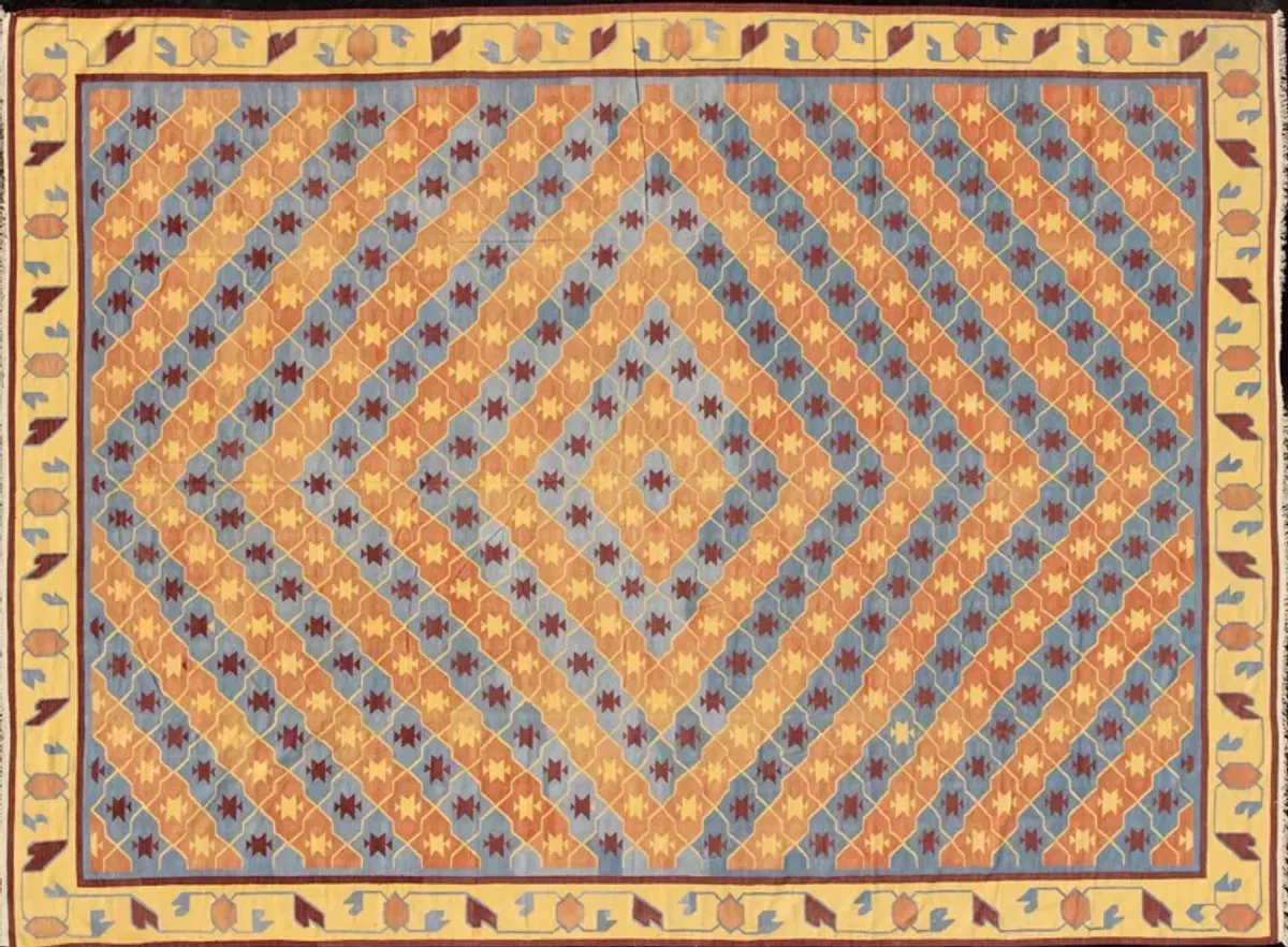 Cotton Dhurrie - 12' x 15'8" - Keivan Woven Arts - Orange