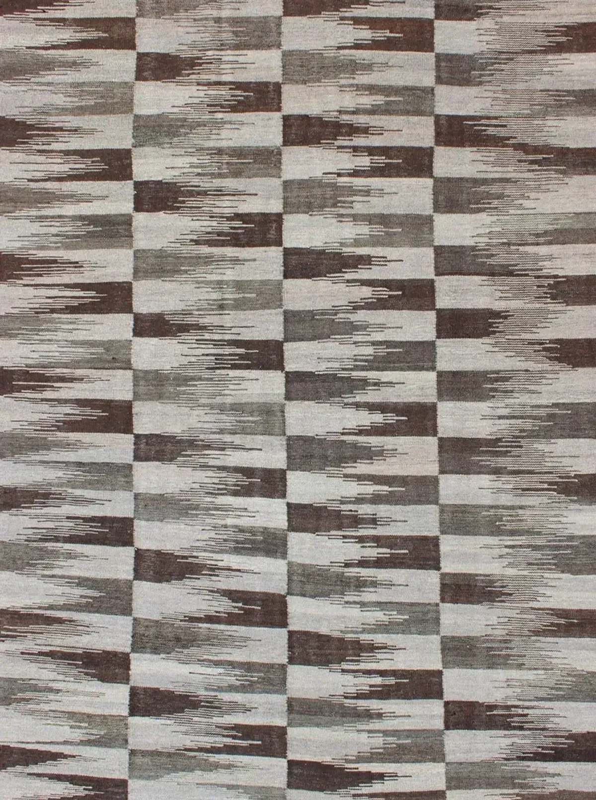 Wool Kilim - 5'7" x 8'2" - Keivan Woven Arts - Gray