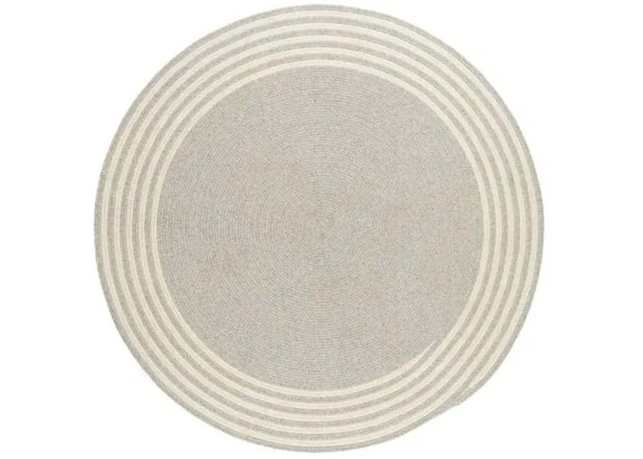 Exeter Round Rug - Gray/Ivory - Gray