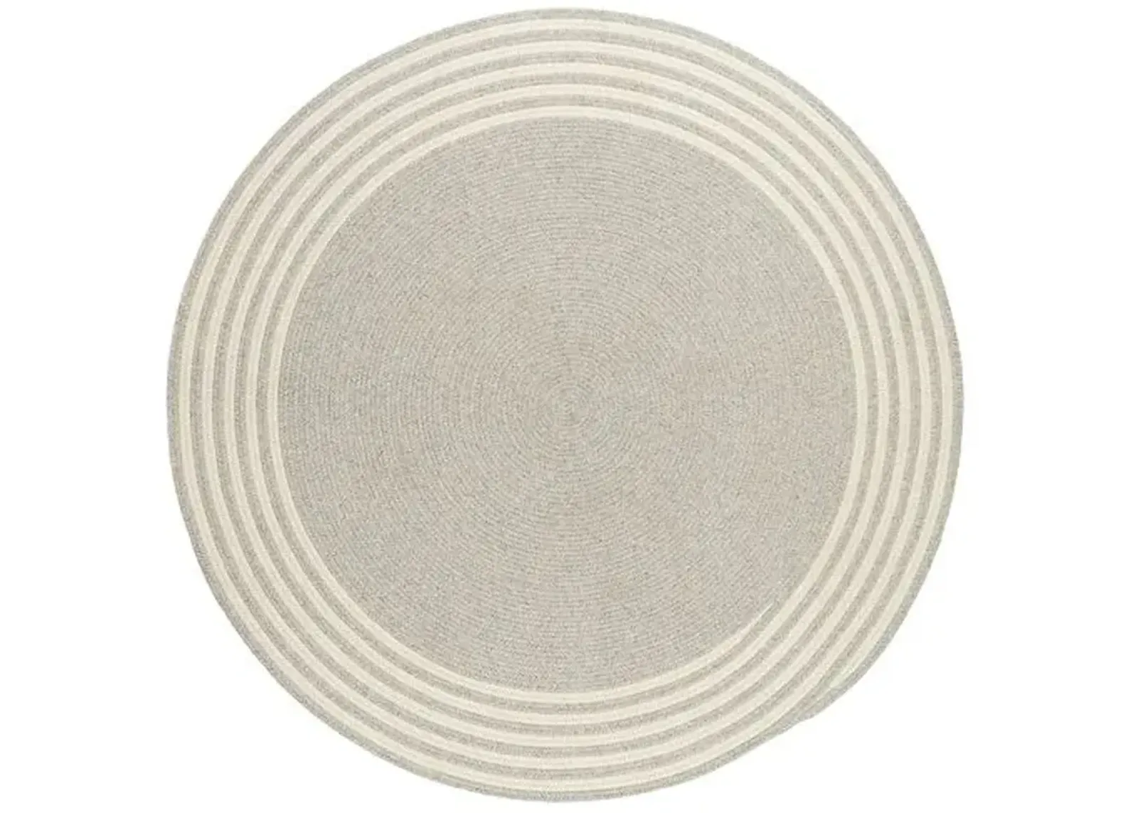 Exeter Round Rug - Gray/Ivory - Gray