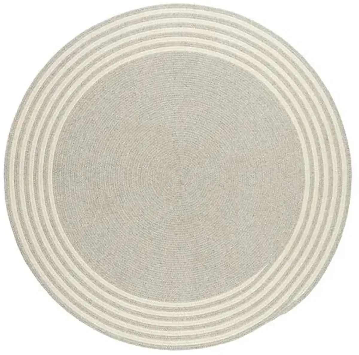 Exeter Round Rug - Gray/Ivory - Gray