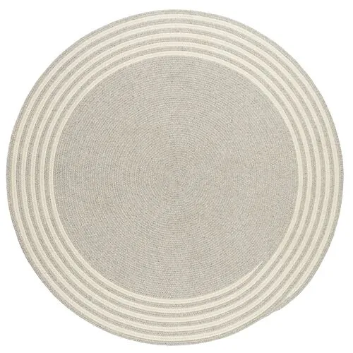 Exeter Round Rug - Gray/Ivory - Gray