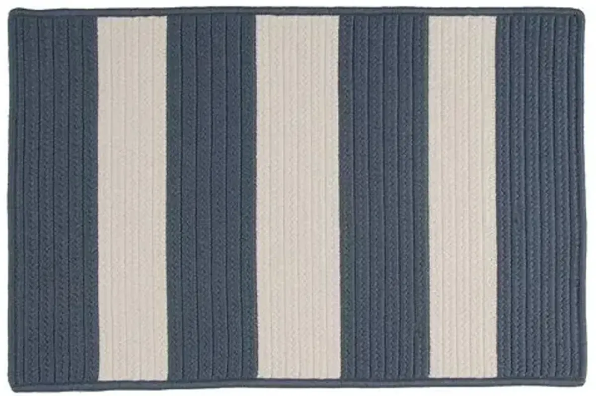 Foster Outdoor Rug - Navy/Ivory - Blue - Blue