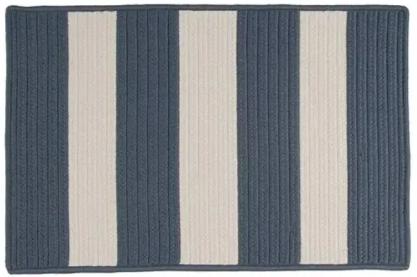 Foster Outdoor Rug - Navy/Ivory - Blue - Blue