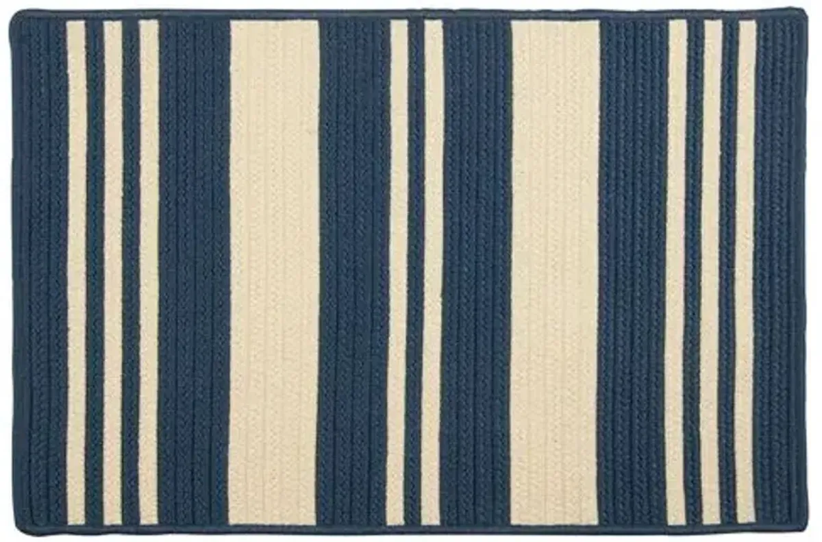 Shoreham Outdoor Rug - Blue/Ivory - Blue