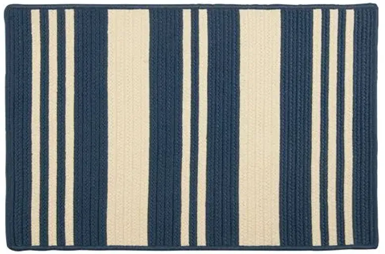 Shoreham Outdoor Rug - Blue/Ivory - Blue